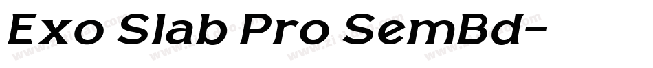 Exo Slab Pro SemBd字体转换